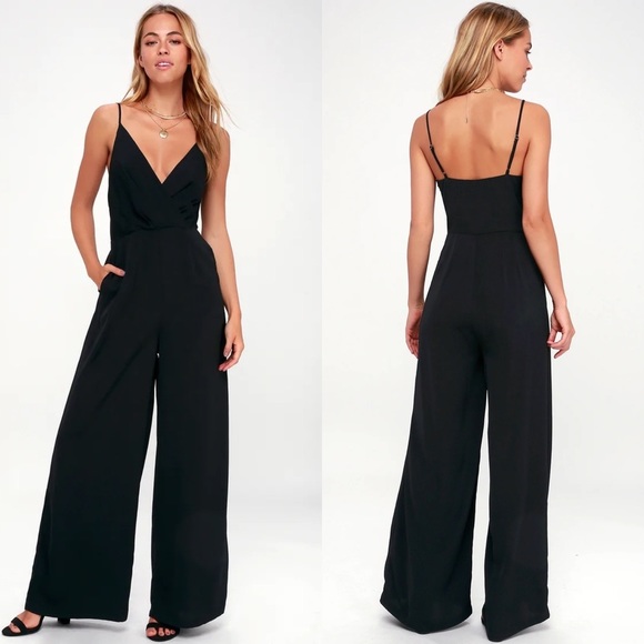 Lulus Pants - NWT Lulu’s No Ordinary Love Black Wide Leg Jumpsuit